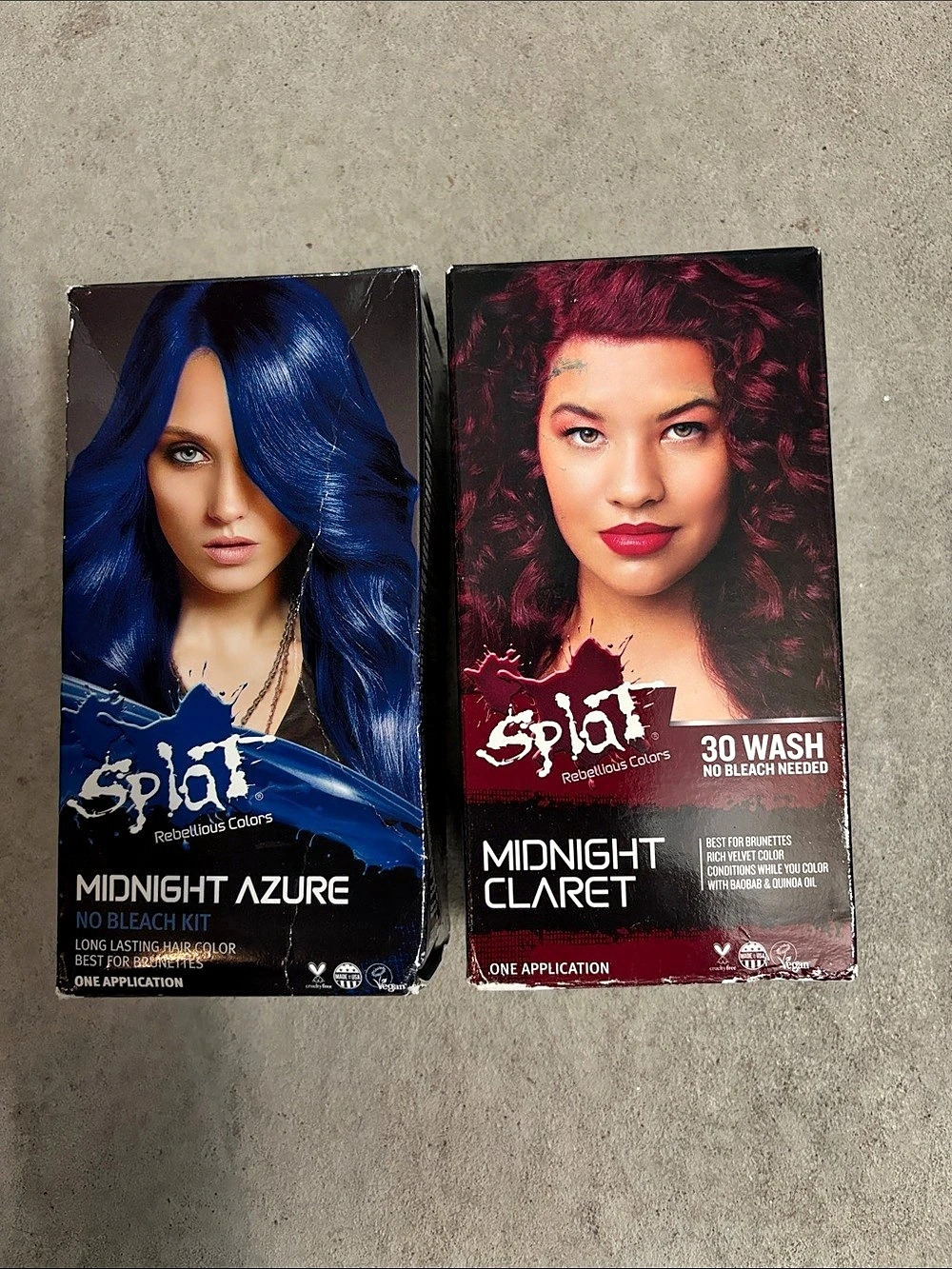 Splat Midnight Azure & Midnight Claret Hair Color Kits Blue & Red NWT